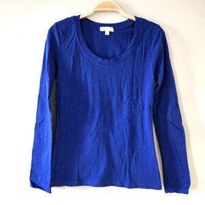 Active Basic Blue Long Sleeve Scoop Neck Top (S, M, L) – Style T9666 NWOT